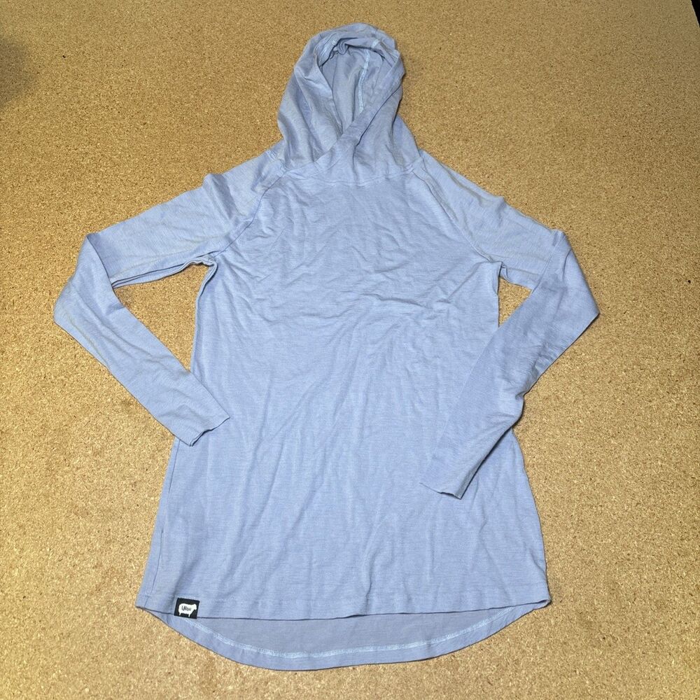 Wuru Wool Co Lightweight Hoodie Merino Long Sleeve M Blue E2